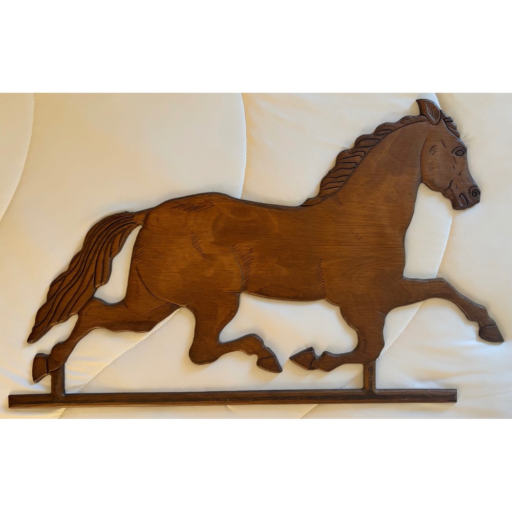Vintage Carved Horse Wall Art Plaque/Relief Hang/Mantle